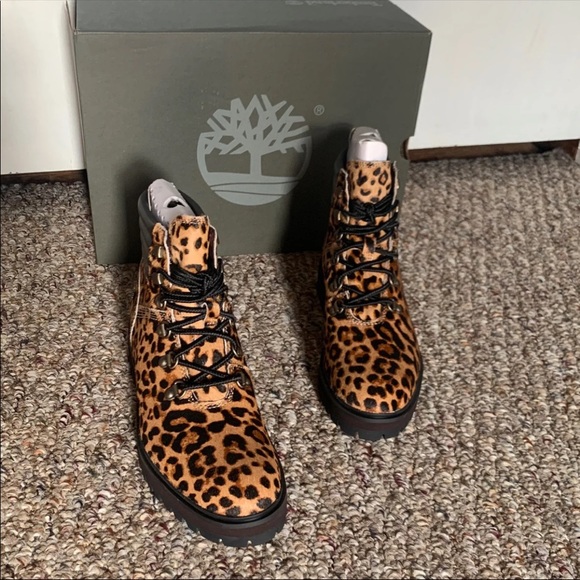 Timberland Leopard Print Boots - Picture 2 of 8